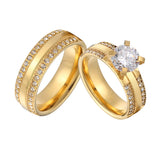 Cubic Zirconia Wedding Engagement Rings Set for Women Girls