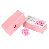 Romantic Flower Double Ring Velvet Jewelry Display Case