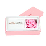 Romantic Flower Double Ring Velvet Jewelry Display Case
