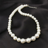 Women's Simulated Pearls Jewelry Set - Necklace, Earrings, Bracelets