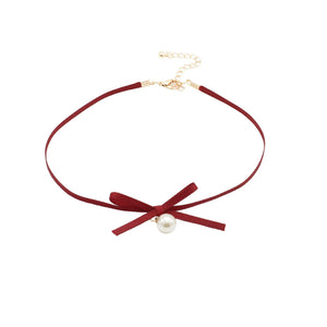 Strawberry Pendant Collar Choker Red Necklace Chain for Wedding Festive