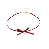 Strawberry Pendant Collar Choker Red Necklace Chain for Wedding Festive