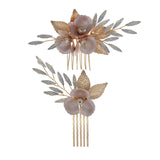 Wedding Flower Hair Combs Set Bridal Hair Clip