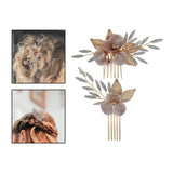 Wedding Flower Hair Combs Set Bridal Hair Clip