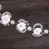 Bridal Pearl Rhinestone Headband Wedding Hair Accessories