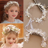 Wedding Flower Pearl Hair Ring Bridal Pearls Headwear