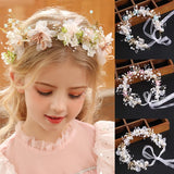 Wedding Flower Pearl Hair Ring Bridal Pearls Headwear