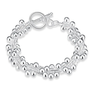 Silver Plated Grape Bracelet Jewelry for Women