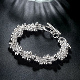 Silver Plated Grape Bracelet Jewelry for Women