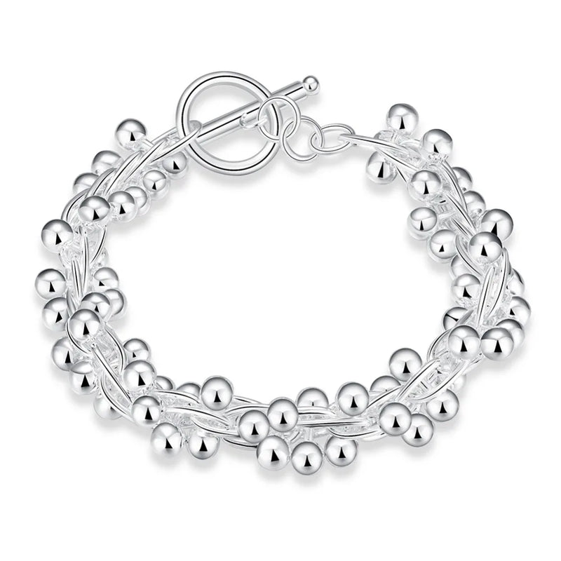 Silver Plated Grape Bracelet Jewelry for Women