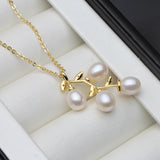 Wedding Plated Pearl Pendants Fine Jewelry Women Natural Freshwater Pearl