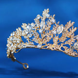 Baroque Rhinestone Crystal Crown Tiara Headdress