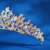 Baroque Rhinestone Crystal Crown Tiara Headdress