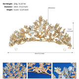 Baroque Rhinestone Crystal Crown Tiara Headdress