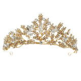 Baroque Rhinestone Crystal Crown Tiara Headdress