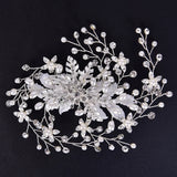 Crystal Pearl Flower Hair Pin Rhinestone Tiara Bridal Crown Hair Pins
