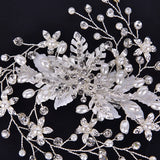 Crystal Pearl Flower Hair Pin Rhinestone Tiara Bridal Crown Hair Pins
