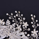 Crystal Pearl Flower Hair Pin Rhinestone Tiara Bridal Crown Hair Pins