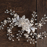 Crystal Pearl Flower Hair Pin Rhinestone Tiara Bridal Crown Hair Pins