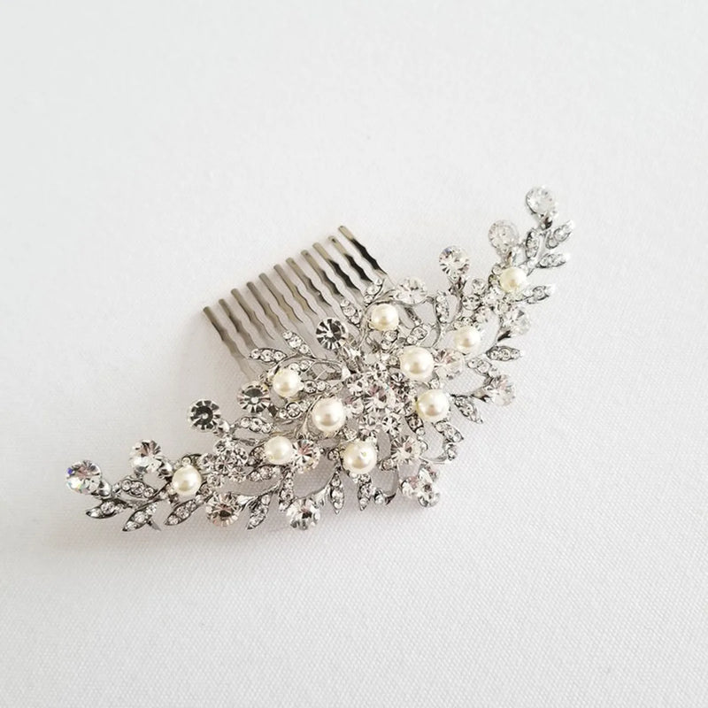 Wedding Hair Accessories Combs Rhinestone Pearl Headdress Hairpins