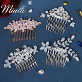 CZ Hair Combs Clips Bridal Jewelry for Women Party Bride Headpiece