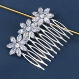 CZ Hair Combs Clips Bridal Jewelry for Wedding