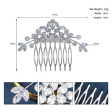 CZ Hair Combs Clips Bridal Jewelry for Women Party Bride Headpiece