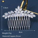 CZ Hair Combs Clips Bridal Jewelry for Wedding