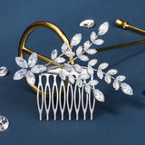 CZ Hair Combs Clips Bridal Jewelry for Women Party Bride Headpiece