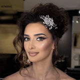 Flower Hair Combs Crystal Bride Headdress Hairpin