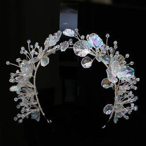 Wedding Flower Leaf Headband Tiara For Brides