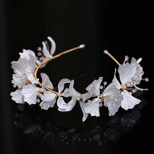 Wedding Flower Leaf Headband Tiara For Brides