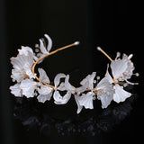 Wedding Flower Leaf Headband Tiara For Brides