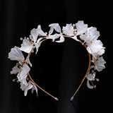 Wedding Flower Leaf Headband Tiara For Brides