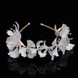 Flower Leaf Headband Tiara For Brides Women Headpieces Crown Headdress