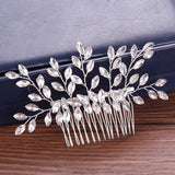 Pearl Bridal Tiara Hair Comb Rhinestone Women Accessories