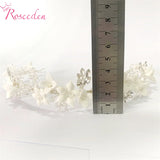 Porcelain Flower Bridal Headband Wedding Hair Accessory