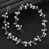 Rhinestone Pearl Headband Wedding Tiara Accessories