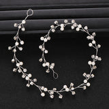 Rhinestone Pearl Headband Wedding Tiara Accessories