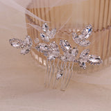 Wedding Hair Accessories Rhinestones Hair Combs Silver Hair Jewelry