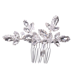 Wedding Hair Accessories Rhinestones Hair Combs Silver Hair Jewelry