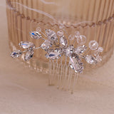 Wedding Hair Accessories Rhinestones Hair Combs Silver Hair Jewelry
