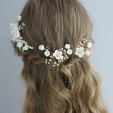 Crystal Headdress Floral Hair Comb Bridal Hairpins Tiaras