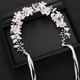 Silver Rhinestone Crystal Headband Bridal Hair Accessories