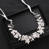 Silver Rhinestone Crystal Headband Bridal Hair Accessories