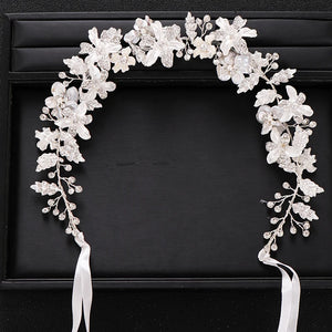 Silver Rhinestone Crystal Headband Bridal Hair Accessories