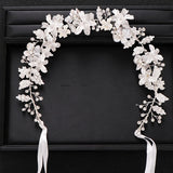 Silver Rhinestone Crystal Headband Bridal Hair Accessories