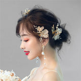 Wedding Hair Clips Pearl Flower Hairpins