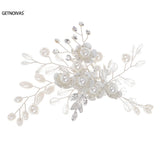 Pearl Flower Rhinestone Hair Clips for Bride