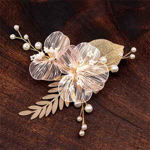 Wedding Hair Clips Pearl Flower Hairpins